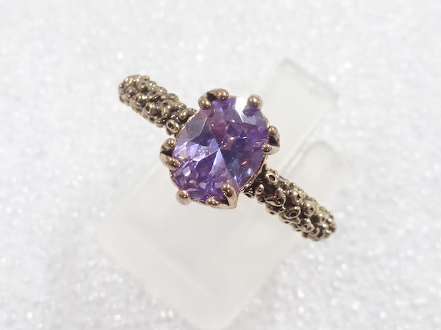 JAPANESE KIMONO / ANTIQUE COLORED STONE RING (SIZE 18)